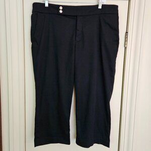 Chaps Black Capri Pants Size 14 Slimming Cotton